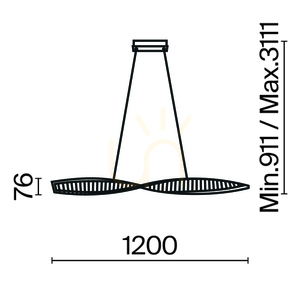 KRONE taklampa P097PL-L36BS3K Maytoni small 14