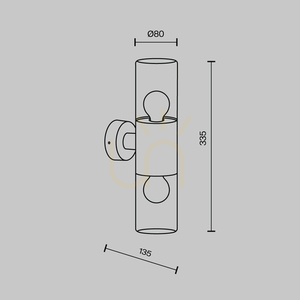 AMAS O432WL-02GF vägglampa för utomhusbruk IP54 Maytoni small 7