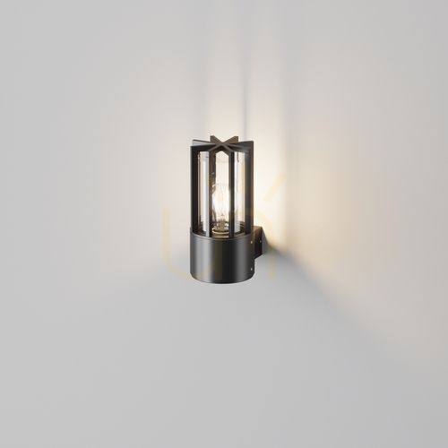 Kontrollera BARREL vägglampa för utomhusbruk O453WL-01GF IP54 Maytoni