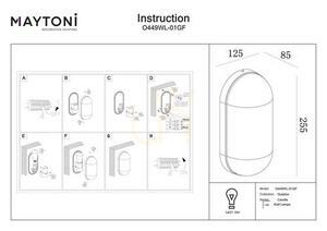 CANDLE vägglampa för utomhusbruk O449WL-01GF IP65 Maytoni small 7