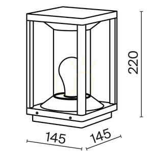 CELL-ljusstolpe O452FL-01GF IP54 Maytoni small 9