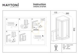 CELL vägglampa för utomhusbruk O452WL-01GFSR IP65 Maytoni small 5