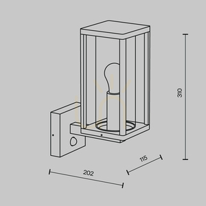CELL vägglampa för utomhusbruk O452WL-01GFSR IP65 Maytoni small 6