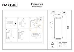 CONF vägglampa för utomhusbruk O451WL-01GF IP54 Maytoni small 5