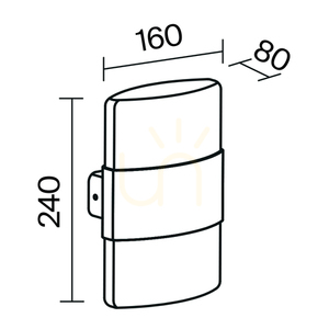 ROM vägglampa för utomhusbruk O442WL-L12GF3K IP54 Maytoni small 10
