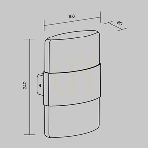 ROM vägglampa för utomhusbruk O442WL-L12GF3K IP54 Maytoni small 8
