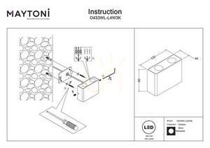 SHOW vägglampa O433WL-L4W3K IP54 Maytoni small 5