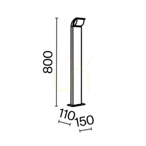 Maytoni Stock LED-pollare O446FL-L7GF3K, grafit, 80 cm, IP65 small 9
