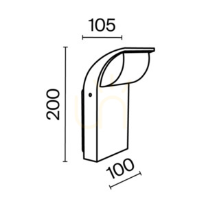 Utomhusvägglampa Maytoni Stock O446WL-L7GF3K grafit 7 W 3000 K IP65 small 10