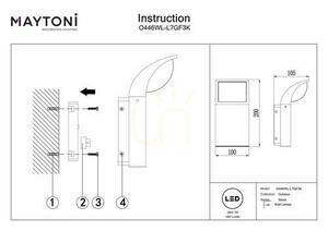 Utomhusvägglampa Maytoni Stock O446WL-L7GF3K grafit 7 W 3000 K IP65 small 7