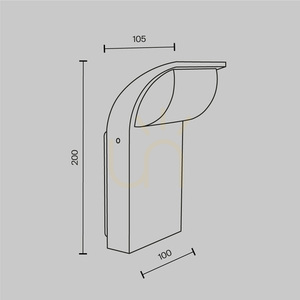 Utomhusvägglampa Maytoni Stock O446WL-L7GF3K grafit 7 W 3000 K IP65 small 8