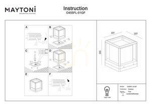 TRIM ljusstolpe O455FL-01GF IP65 Maytoni small 6