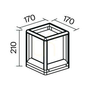 TRIM ljusstolpe O455FL-01GF1 IP65 Maytoni small 8