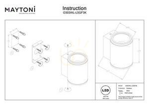 SHIM O303WL-L5GF3K vägglampa för utomhusbruk IP65 Maytoni small 7
