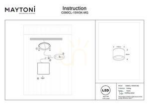Plafond HYDRA C090CL-15W3K-MG IP44 Maytoni small 5