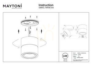 Maytoni Yin C084CL-15W3K-D-B svart LED-takspotlight, 15 W, 3000 K small 7