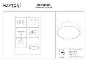 Plafond ZON C032CL-36W3K-RD-MG Maytoni small 7