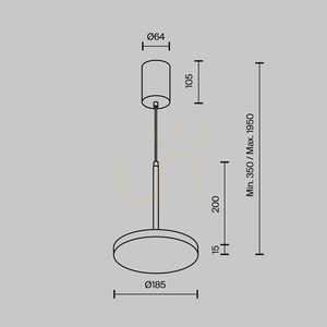 PLATO taklampa P076PL-L12W3K-BS Maytoni small 12