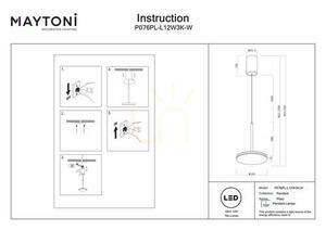 PLATO taklampa P076PL-L12W3K-W Maytoni small 11