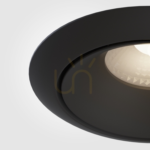 Kontrollera Maytoni Yin infälld LED-downlight 12 W 3000 K, svart, TRIAC DL031-L12W3K-D-B