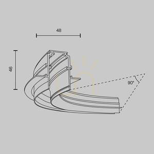 EXILITY TRA044-vinkel.12B samlingsskena kontakt Maytoni small 6