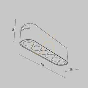 POINTS skenlampa TR082-1-6W4K-M-W Maytoni small 7