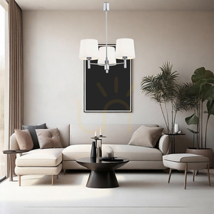 Ljuskrona ARGON Bolzano Plus vit krom velour 6114 small 1