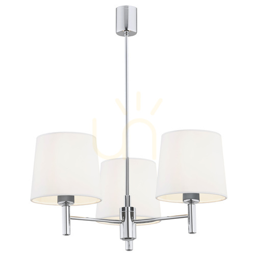 Kontrollera Ljuskrona ARGON Bolzano Plus vit krom velour 6114