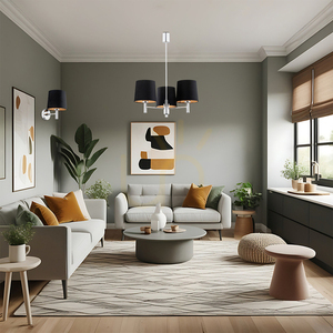 Ljuskrona ARGON BOLZANO PLUS svart krom 3-ljus E27 IP20 6108 small 1