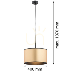 Pendellampa ARGON KARIN svart guld E27 4291 small 1