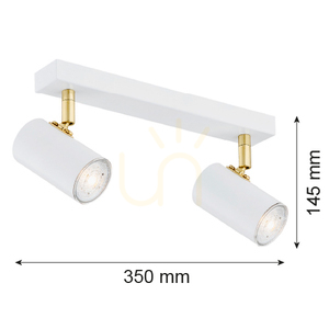 Plafond Argon Lagos Vit Mässing 2xGU10 IP20 890 small 2
