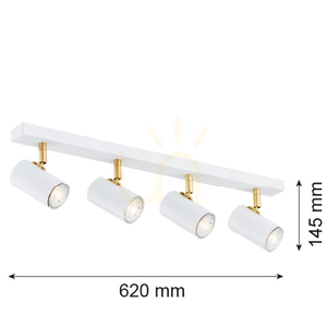 Plafond ARGON Lagos vit mässing 4xGU10 1689 small 2