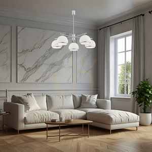 Ljuskrona ARGON Marbella 5xE27 vit krom 2087 small 1