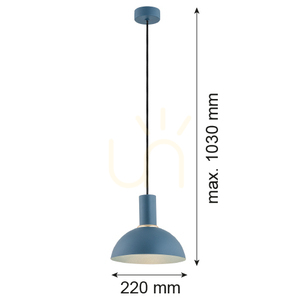 Pendant Light ARGON SINES Navy Blue 4221 small 1