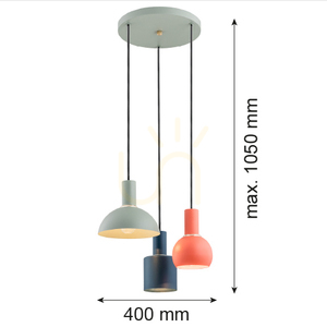 Pendellampa ARGON SINES svart 3xE27 IP20 1479 small 1