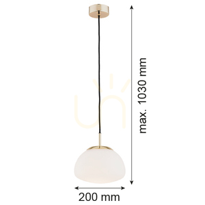 Taklampa ARGON TRINI 4352 Vit Opal Glas E27 IP20 small 1