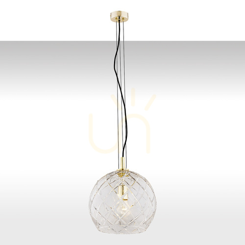 Kontrollera Pendellampa ARGON OVIEDO 4201 transparent mässing kristall E27 IP20
