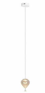 Pendant Light Max Light Palloncini P0575 White Chrome Amber Glass 2-Light small 0