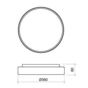Mareco Luce PIN 360 plafond IP65 24 W 3000/4000 K med nödljusmodul grå 076539XM small 1