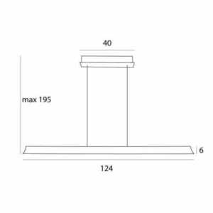 Pendellampa Max Light JO-JO P0594 svart guld LED 124 cm small 3