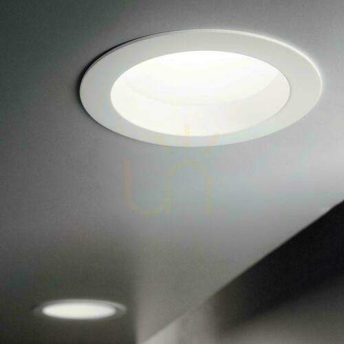 Kontrollera Infälld takarmatur Ideallux BASIC vit LED 10W 3000K 193519