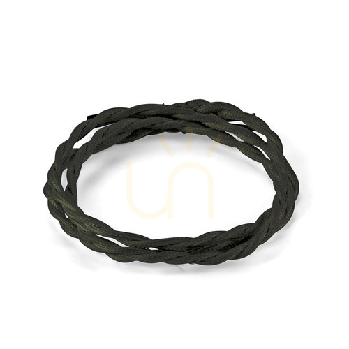 Kontrollera Textilkabel Ideallux CAVI 303079 svart 10 m flätad kabel