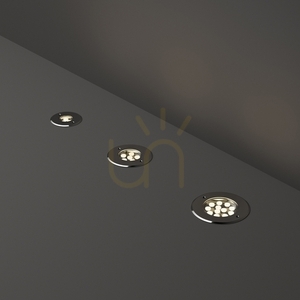 Infälld utomhusarmatur Ideallux FLOOR silver Ø9 cm LED 3,5W 255651 1 Infälld utomhusarmatur Ideallux FLOOR silver Ø9 cm LED 3,5W 255651 small 1