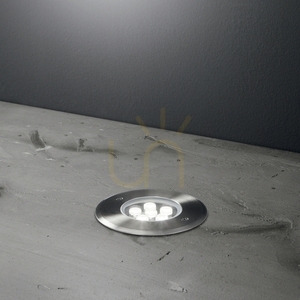 Infälld utomhusarmatur Ideallux FLOOR 255682 LED 12W Ø14 cm silver/svart small 1