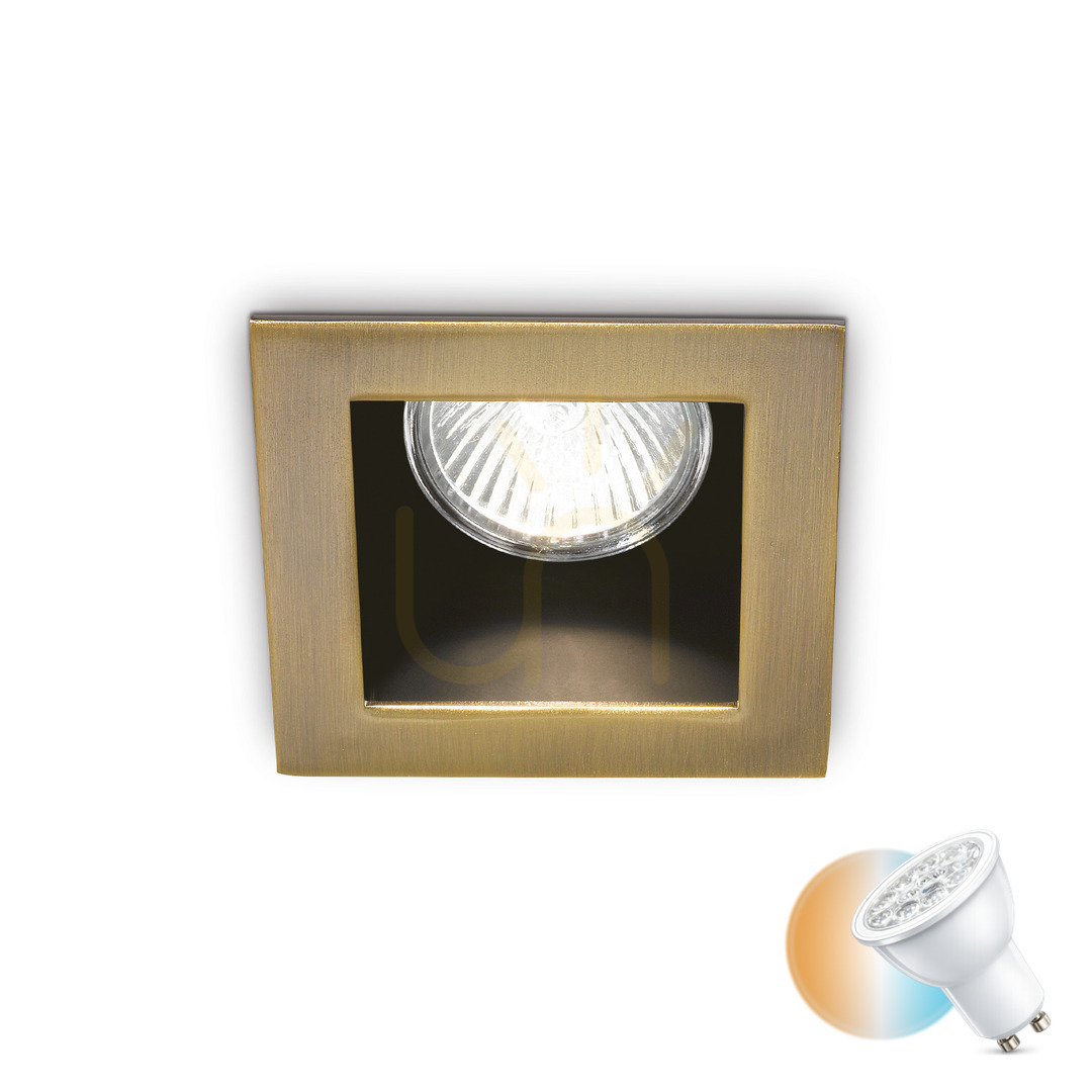 Kontrollera Infälld takarmatur Ideallux FUNKY 083247 champagne GU10 metall 9 cm Infälld takarmatur Ideallux FUNKY 083247 champagne GU10 metall 9 cm