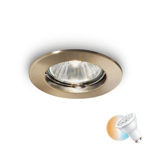 Infälld takarmatur Ideallux JAZZ 083124 champagne GU10 metall small 0