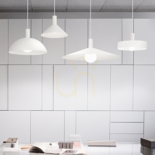 Kontrollera Lampskärm Ideallux MIX-UP Calotta Big Bianco vit metall 40 cm 307404