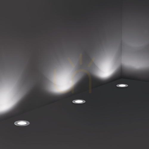 Kontrollera Infälld utomhusarmatur Ideallux Park 032832 rund silver GU10