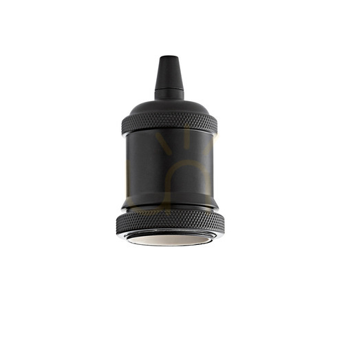 Kontrollera Lamphållare Ideallux PORTALAM E27 svart metall 249209