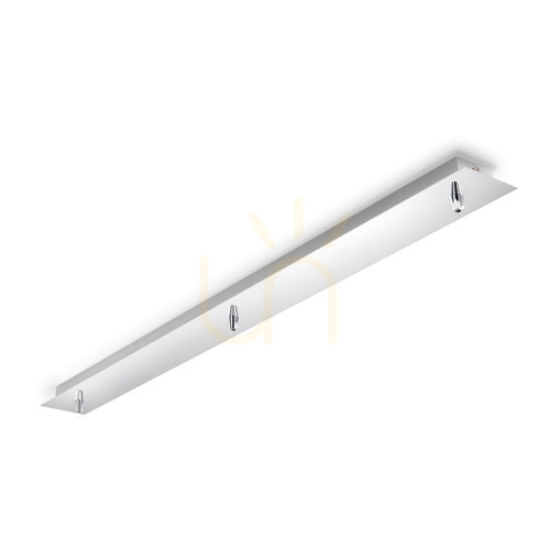 Kontrollera Takrosett Ideallux Rosone Lineare 3-ljus krom 88 cm 122861